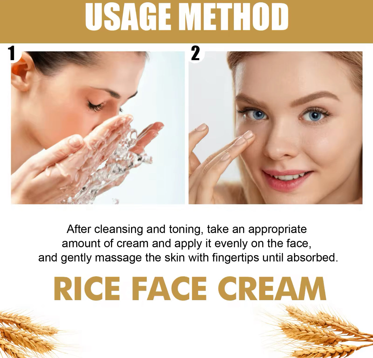 Rice Face Cream Hydrating & Firming Facial Moisturizer