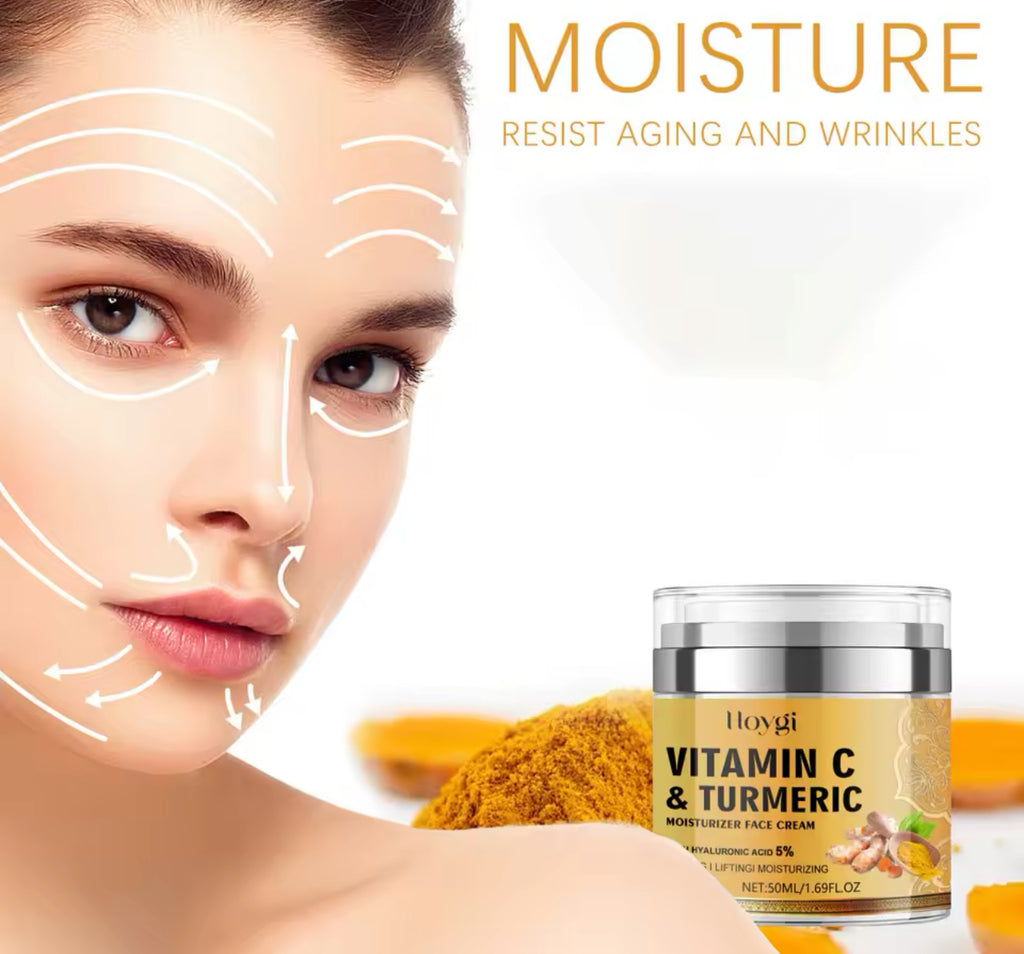 Vitamin C & Turmeric Brightening Face Cream Dark Spot & Wrinkle Care