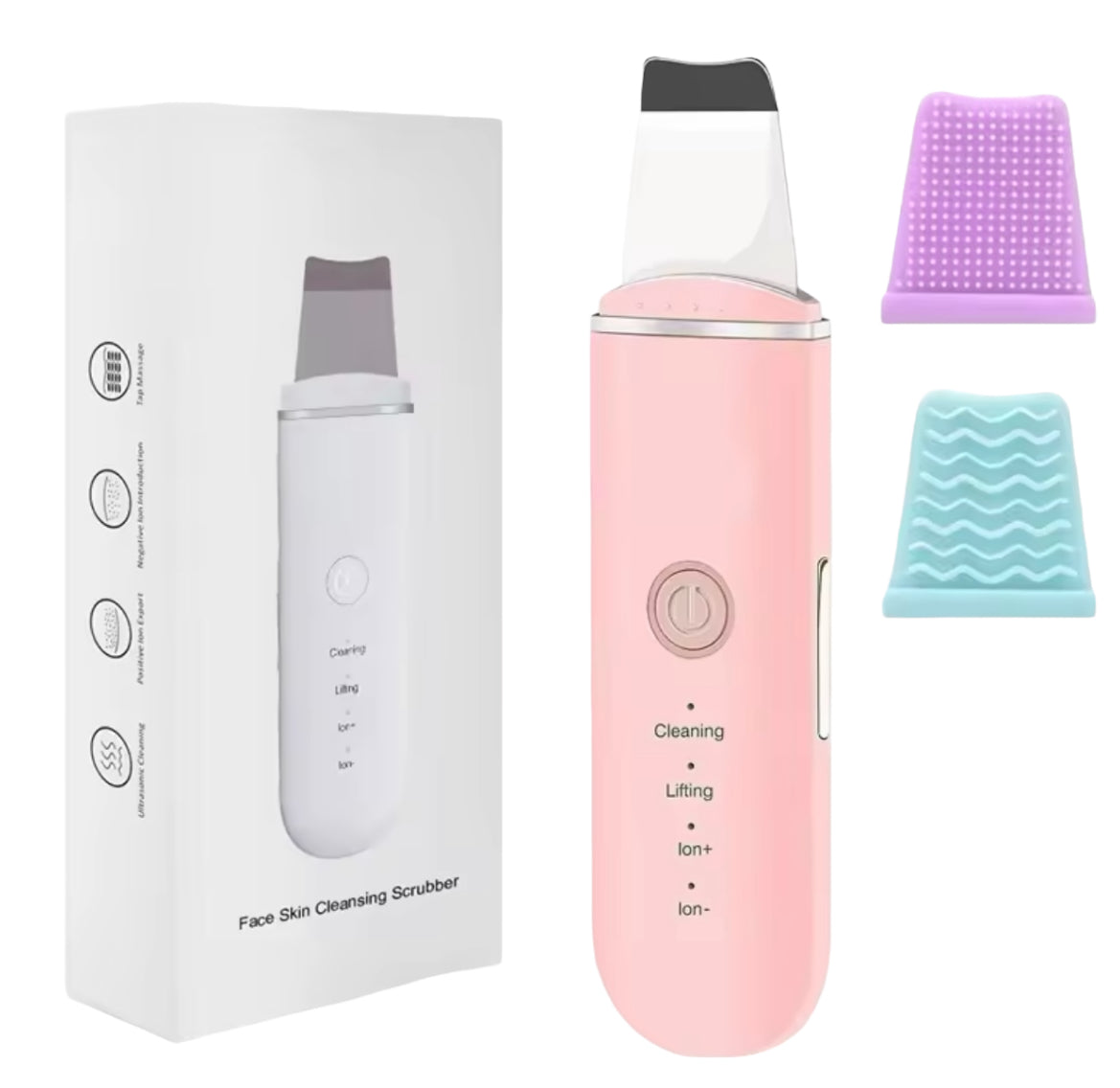 Ultrasonic Skin Scrubber Vibration Face Spatula & Blackhead Remover