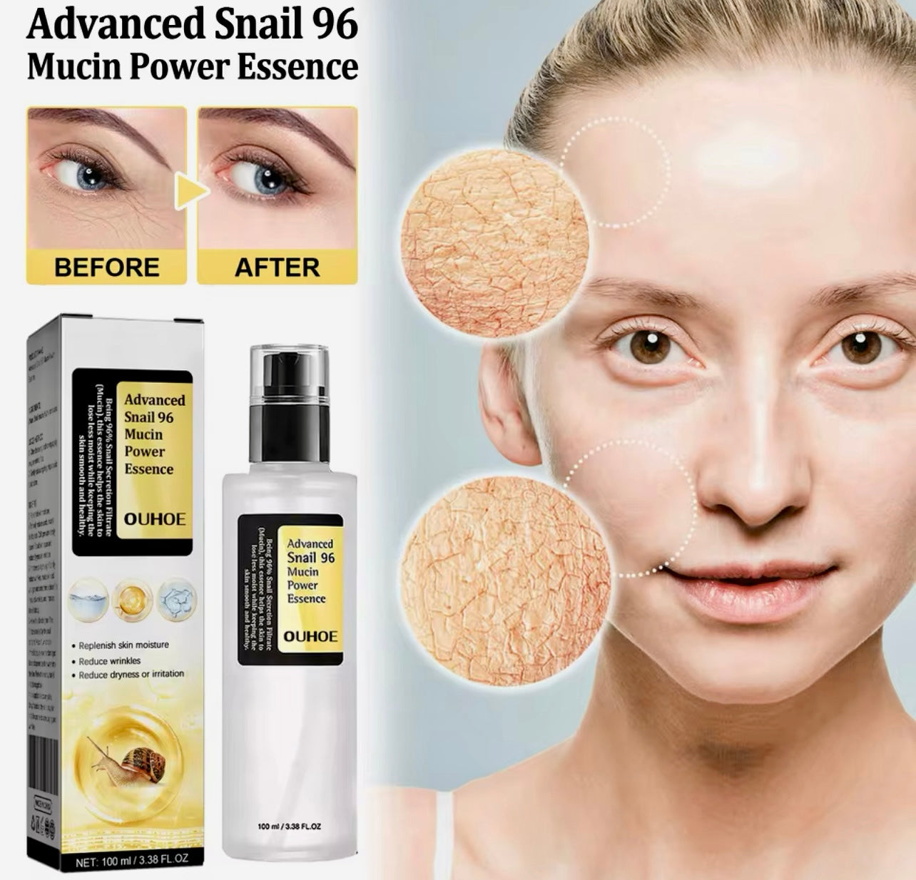 Snail 96% Collagen Essence Skin Repair & Dark Spot Remover