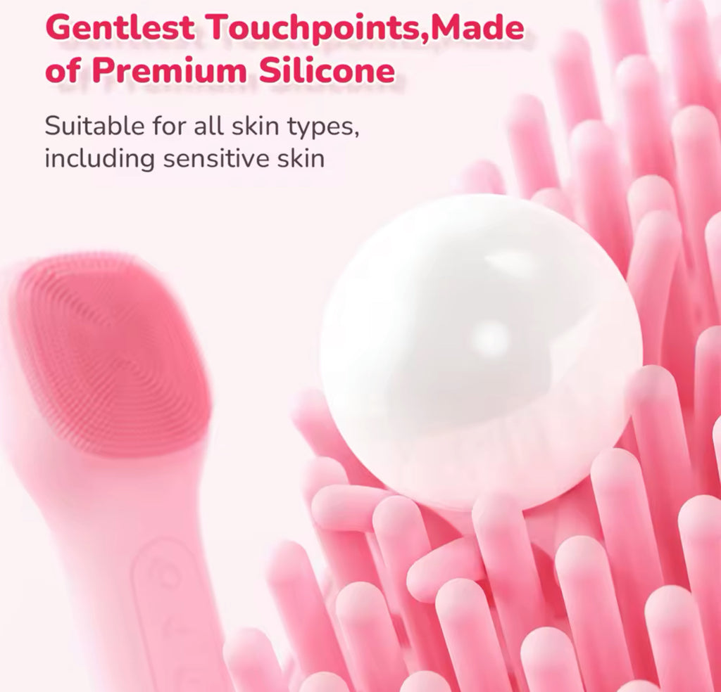 Waterproof Electric Silicone Facial Cleaning Brush Deep Pore & Blackhead Scrubber