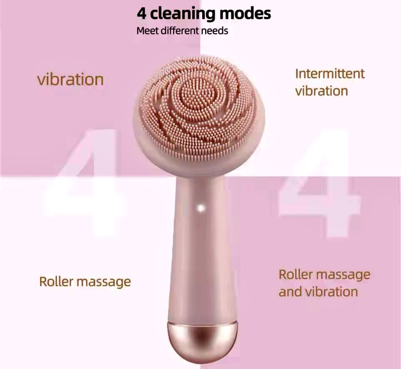 Electric Silicone Facial Cleansing Brush Waterproof Vibration & Massage Tool