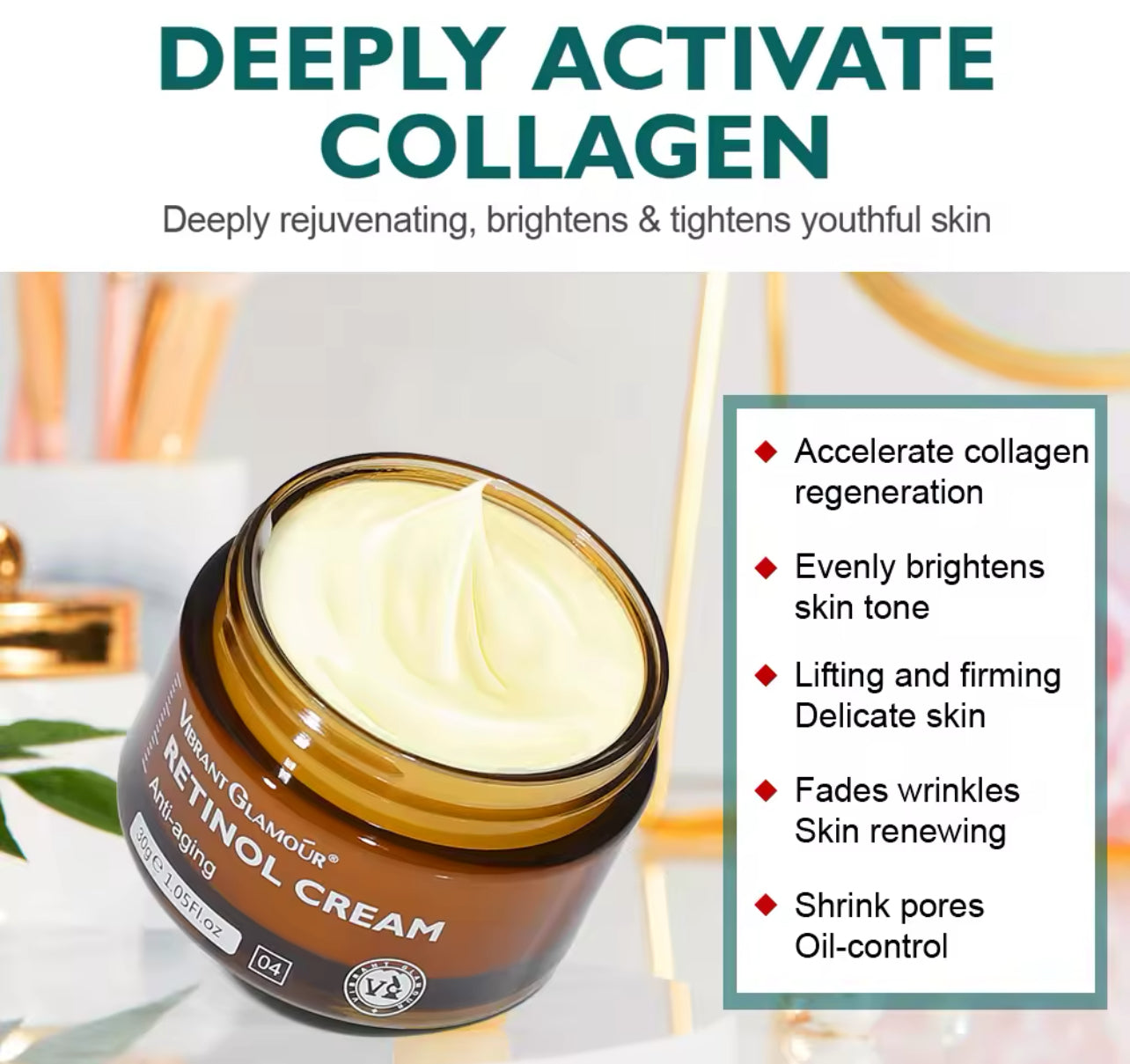 Anti-Wrinkle Retinol Face Cream Anti-Aging, Brightening & Hydrating