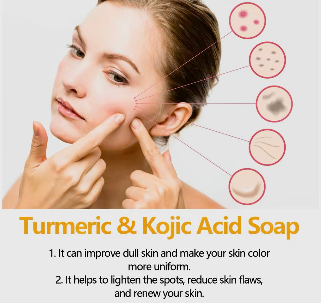 Turmeric & Kojic Acid Brightening Soap Fade Spots & Clear Skin