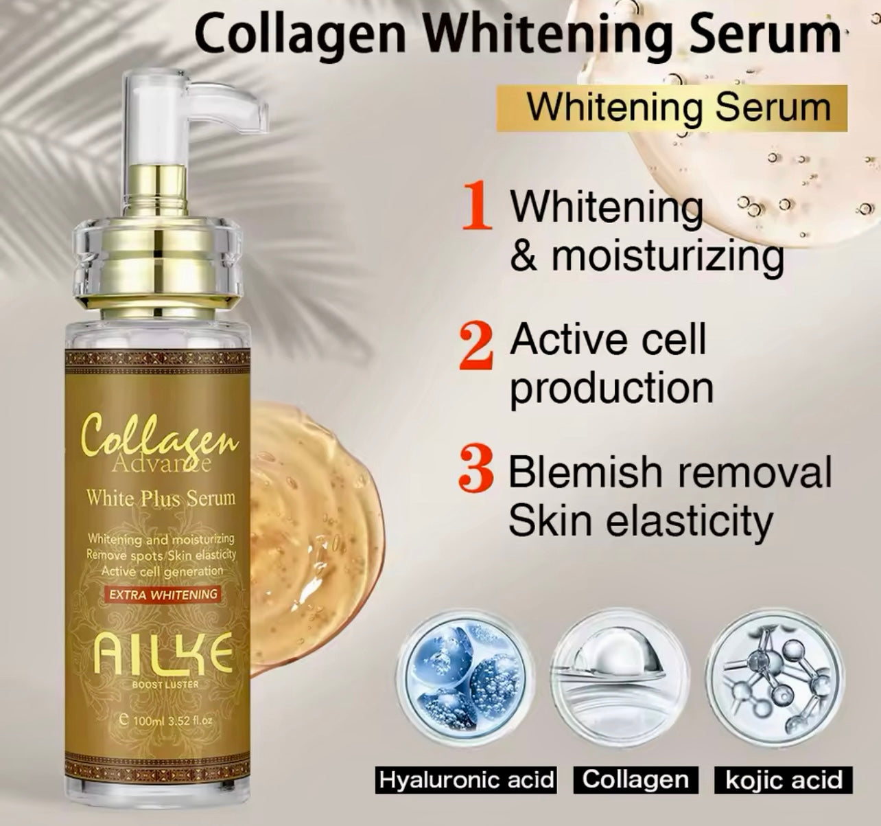 Hydrating & Brightening Serum Collagen & Glutathione Formula