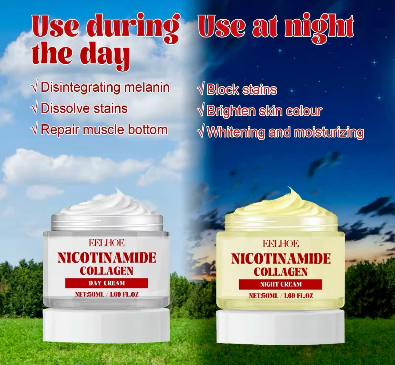 Nicotinamide Whitening Day & Night Face Cream