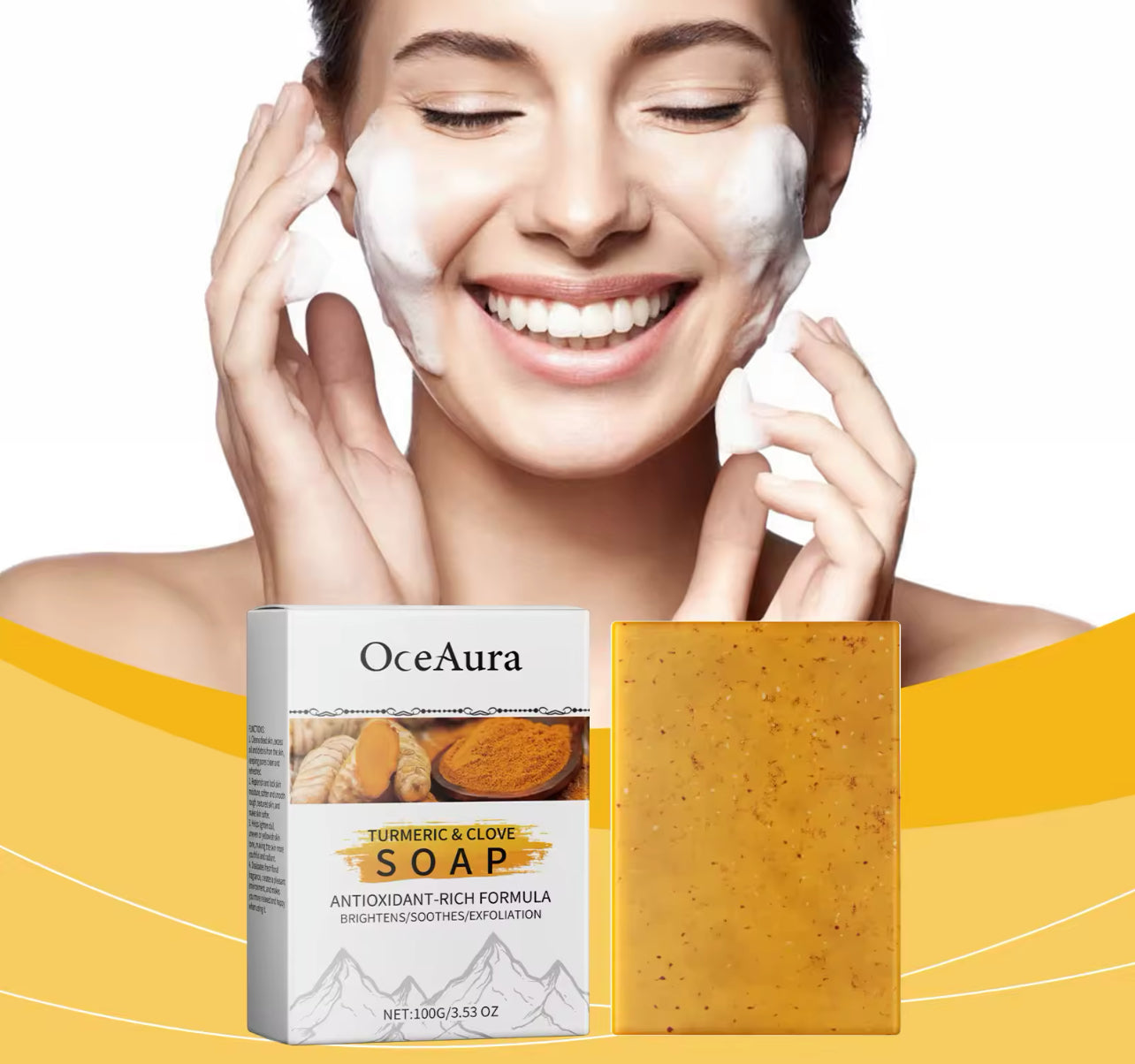 Turmeric & Clove Facial & Body Soap Dark Spot Remover & Skin Nourisher