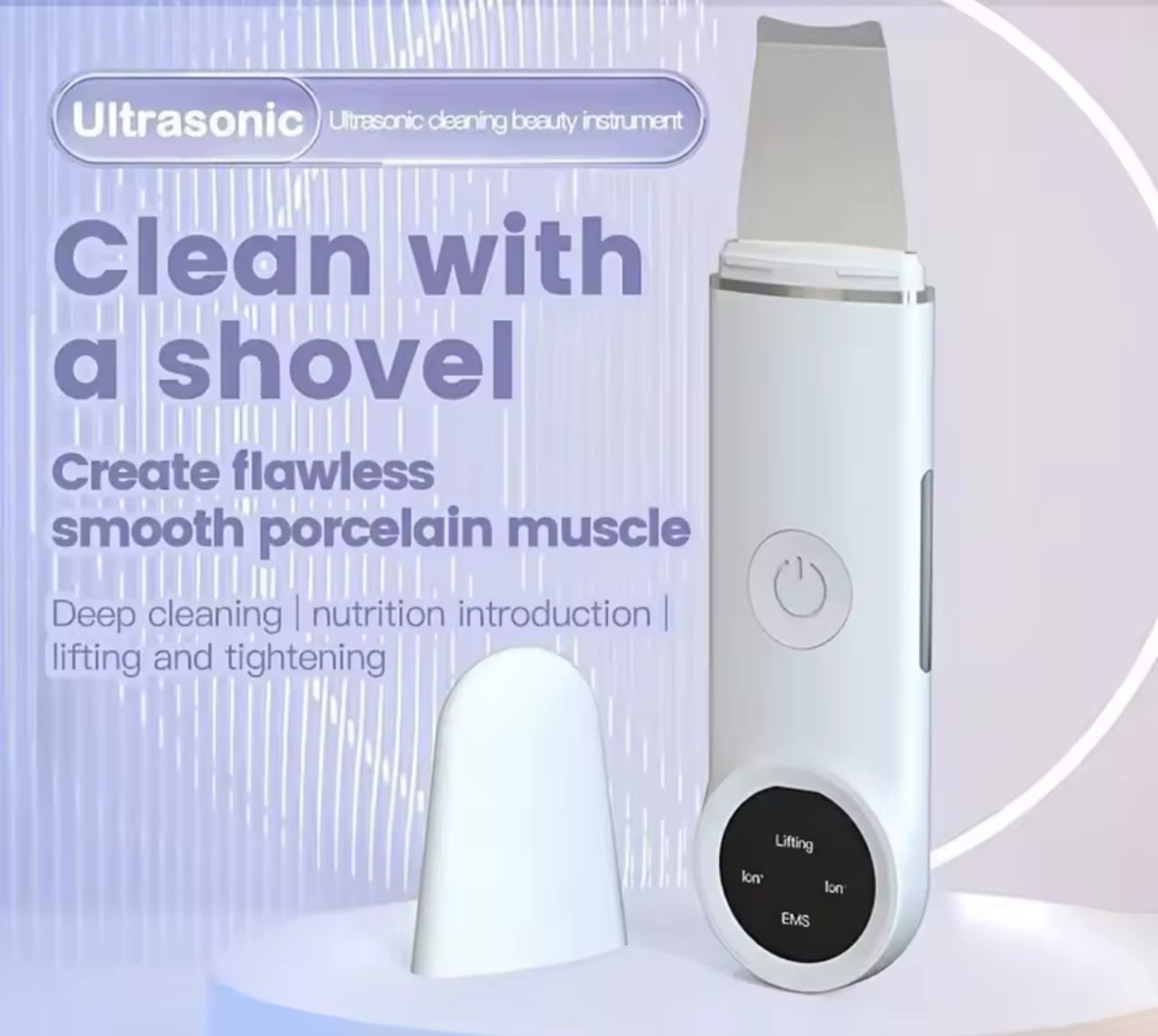 Ultrasonic Facial Skin Scrubber Deep Pore & Blackhead Cleansing Tool