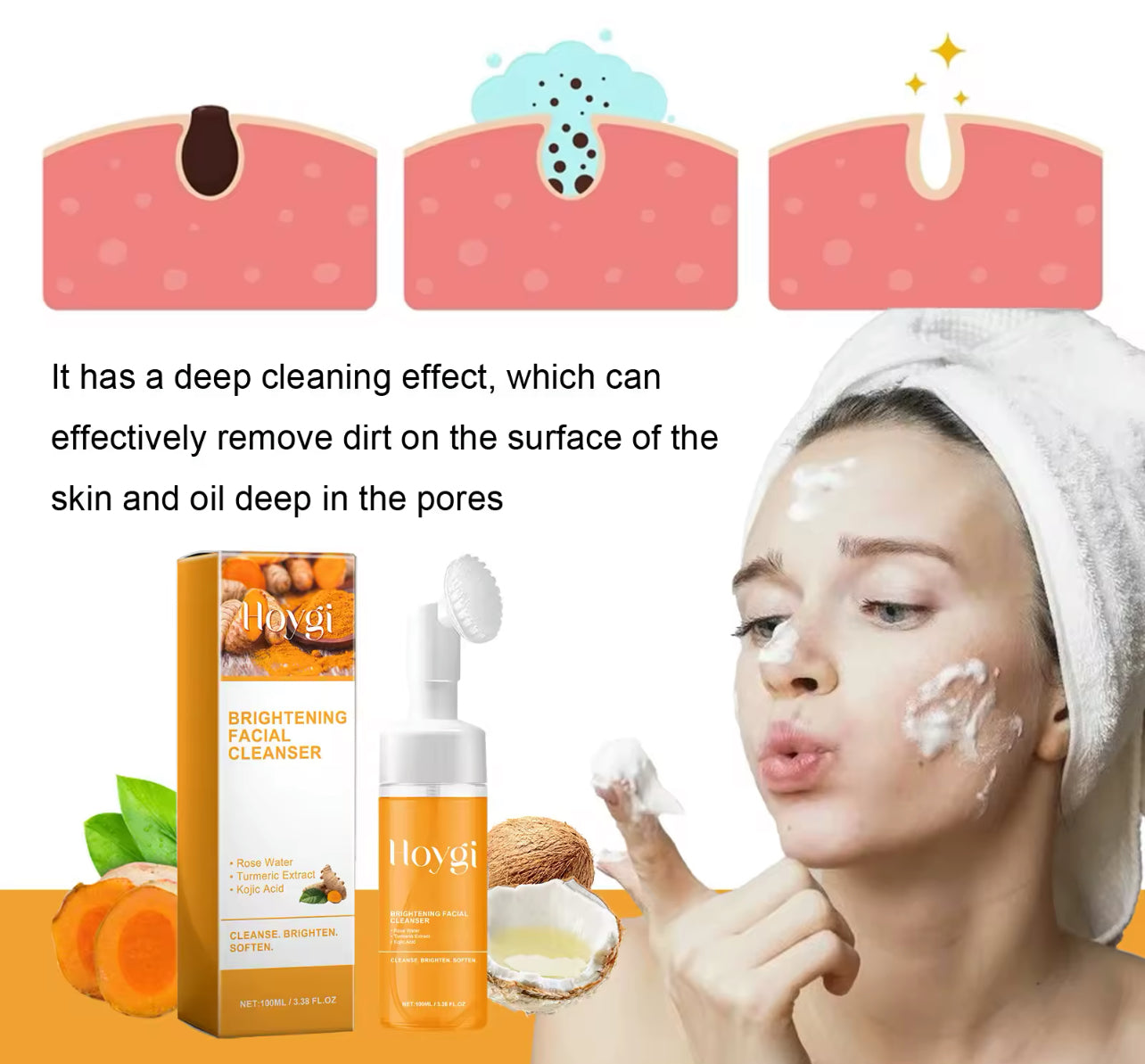 Hoygi Turmeric Facial Cleanser Oil Control & Acne Care