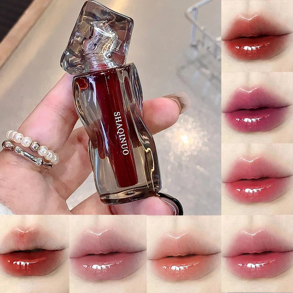 6-Color Moisturizing Plumping Lip Gloss – Shimmering Dewy Non-Greasy Finish