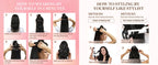 Straight Clip-In Human Hair Extensions – 100% Brazilian Virgin Hair, 8PCS/120g, Natural Black