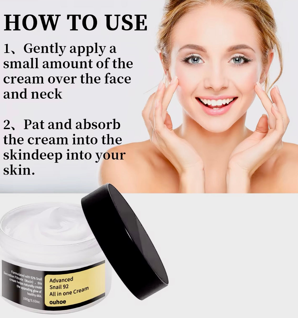 Advanced Snail Face Cream Repairing & Whitening Moisturizer