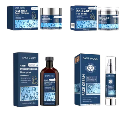 Men’s Skincare & Hair Care Kit Anti-Wrinkle & Strengthening