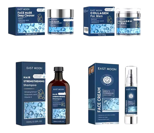 Men’s Skincare & Hair Care Kit Anti-Wrinkle & Strengthening