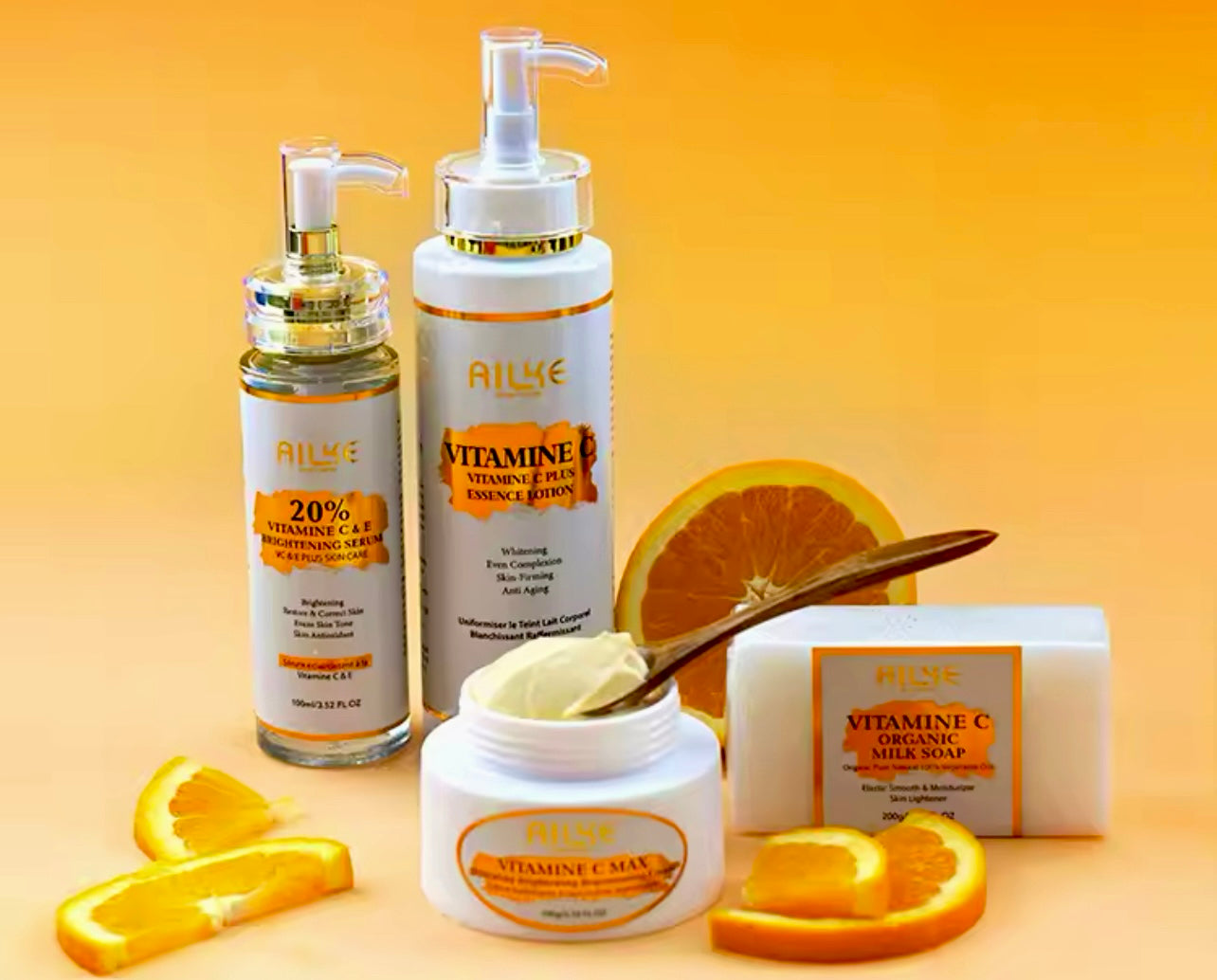 Lightening Body Cream Vitamin C & Hyaluronic Acid Hydrating & Ton Correcting