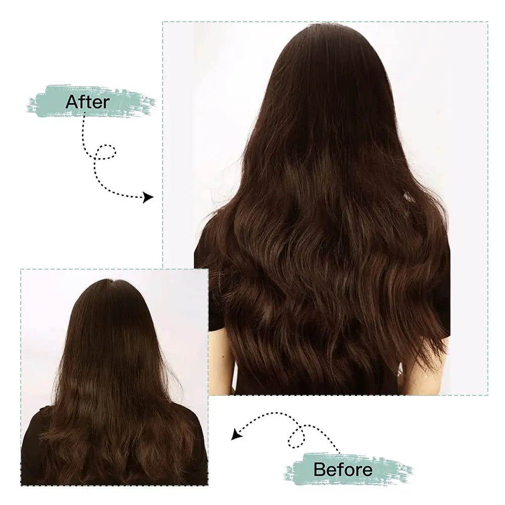 Straight Clip-In Human Hair Extensions – 100% Brazilian Virgin Hair, 8PCS/120g, Natural Black
