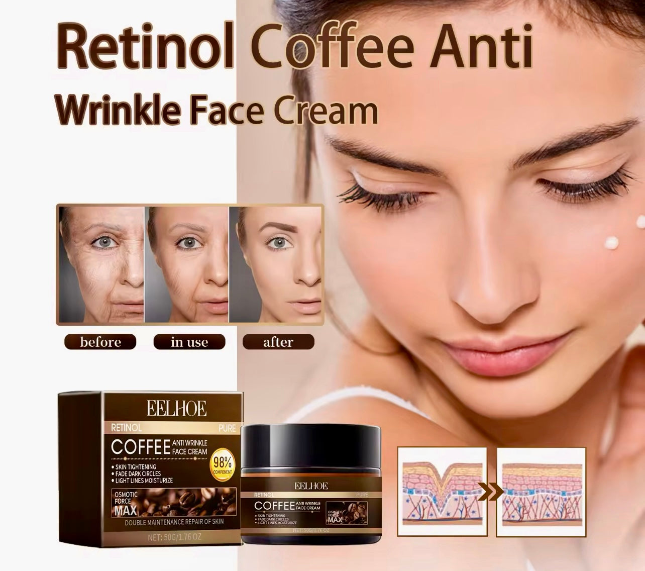 Retinol Caffeine Firming Cream  Hydrate, Lift & Brighten