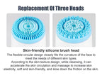 3-in-1 Electric Facial Cleansing Brush Silicone Rotating Exfoliator & Deep Cleanser