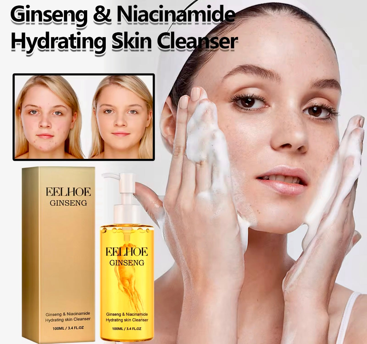 Ginseng Facial Cleanser Deep Cleansing & Brightening