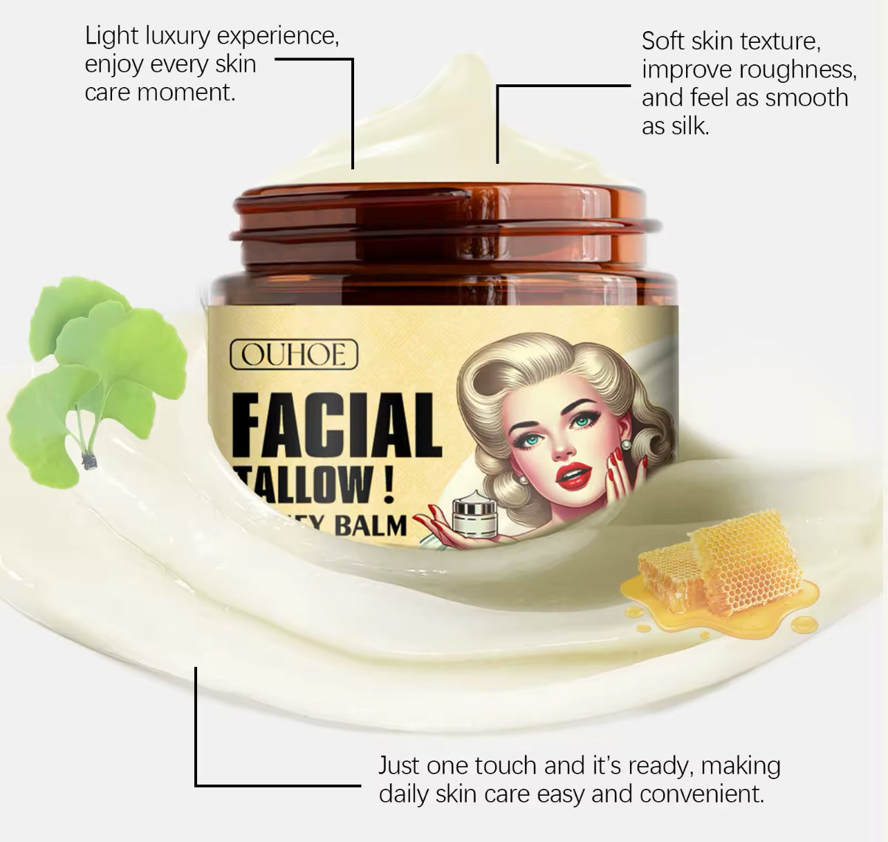 Beef Tallow Face & Body Cream Deep Moisture & Skin Repair