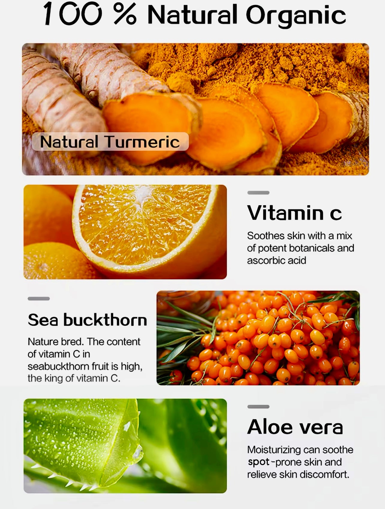 Organic Turmeric Skin Care Set Acne Control & Brightening