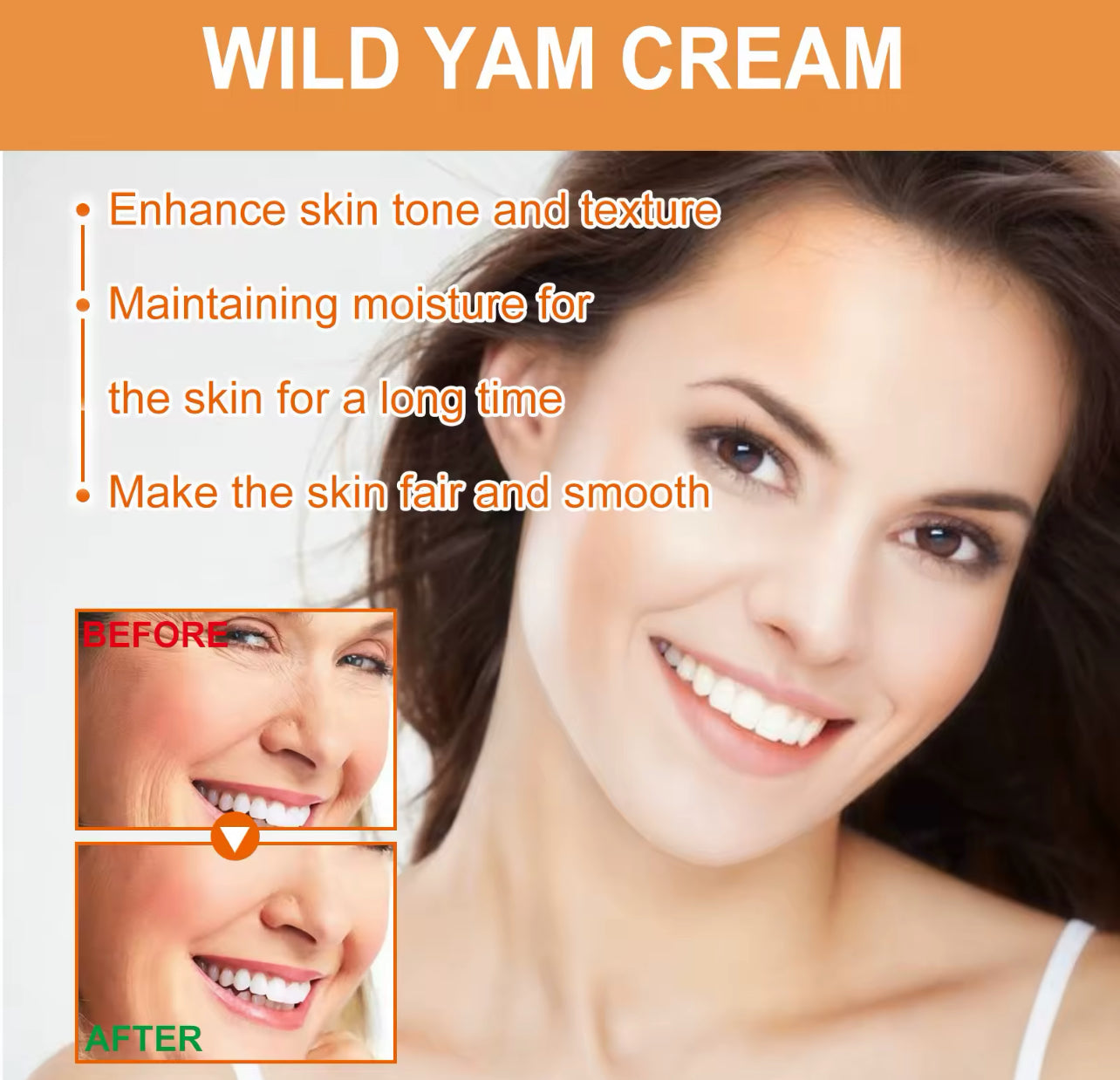 Wild Yam Facial Firming Cream Anti-Aging & Hydrating Face Moisturizer