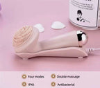 Electric Silicone Facial Cleansing Brush Waterproof Vibration & Massage Tool