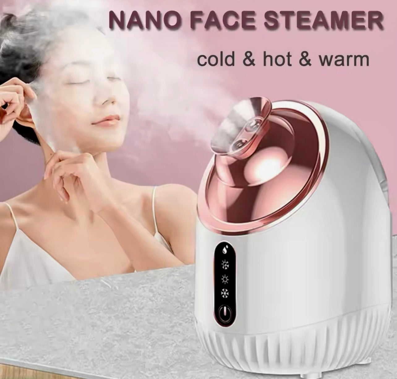 Nano Mist Facial Steamer Hot & Cold Spray for Deep Cleansing & Hydration