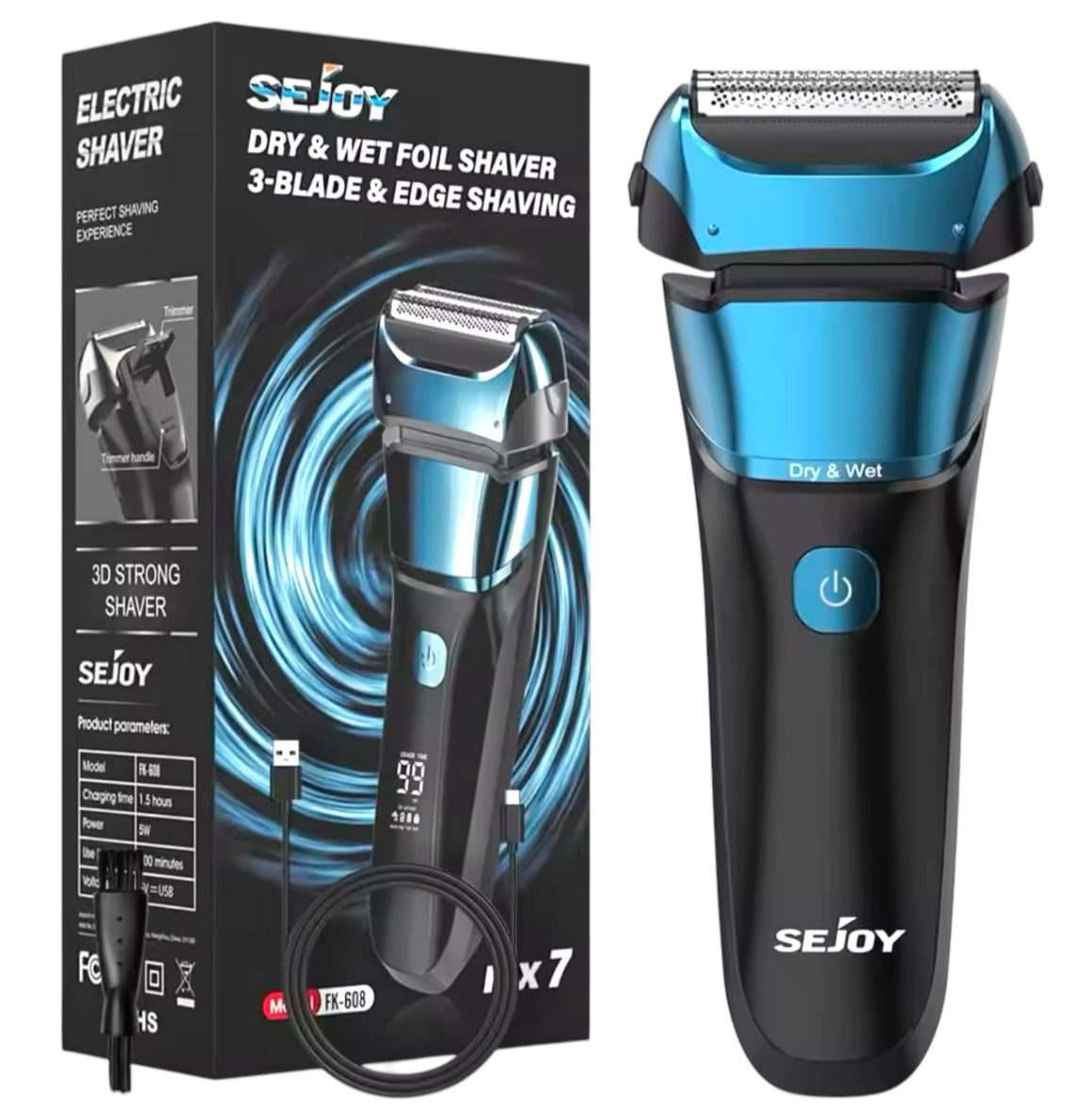 Electric Razor for Men Wet & Dry Foil Shaver & Beard Trimmer