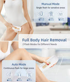 IPL 3-in-1 Laser Hair Removal Epilator 999900 Flashes, 15J for Whole Body