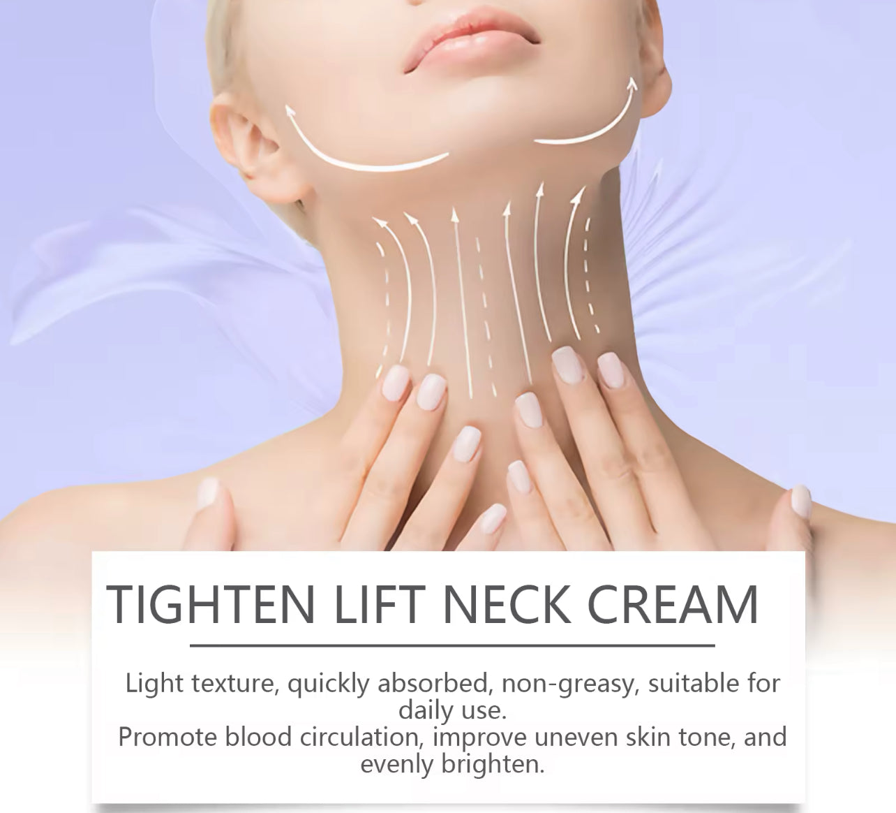 2Pcs Neck Firming & Tightening Cream Hydrating & Wrinkle-Reducing