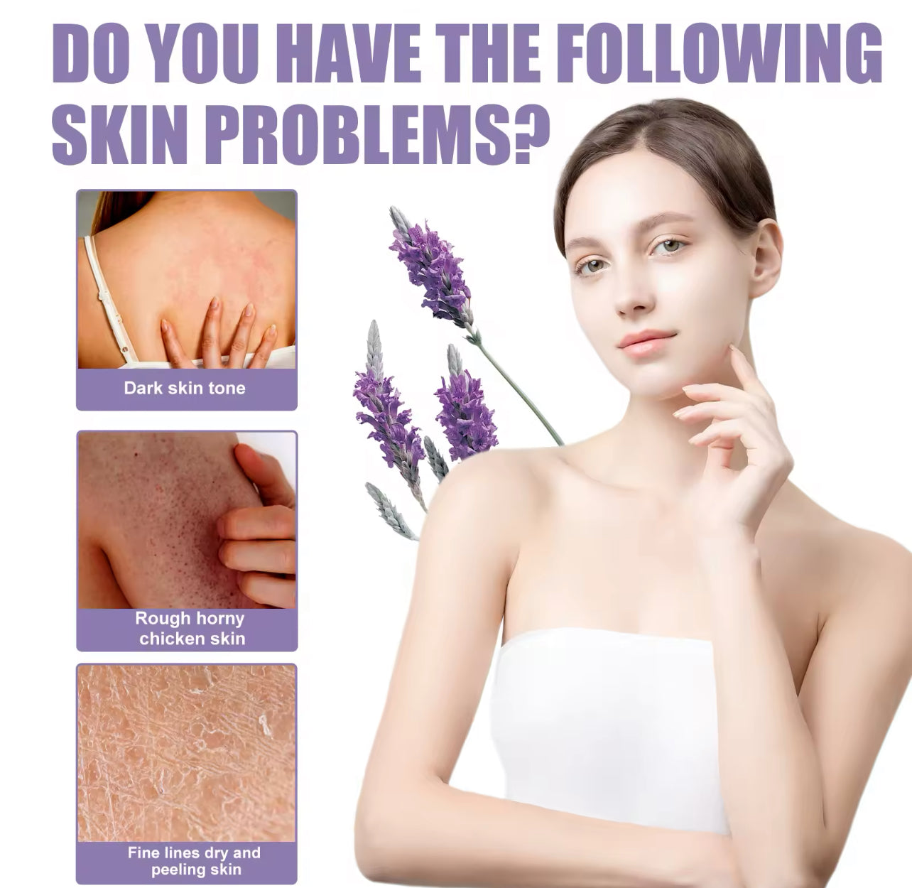Lavender Skincare Cream Lightening & Moisturizing Body Serum