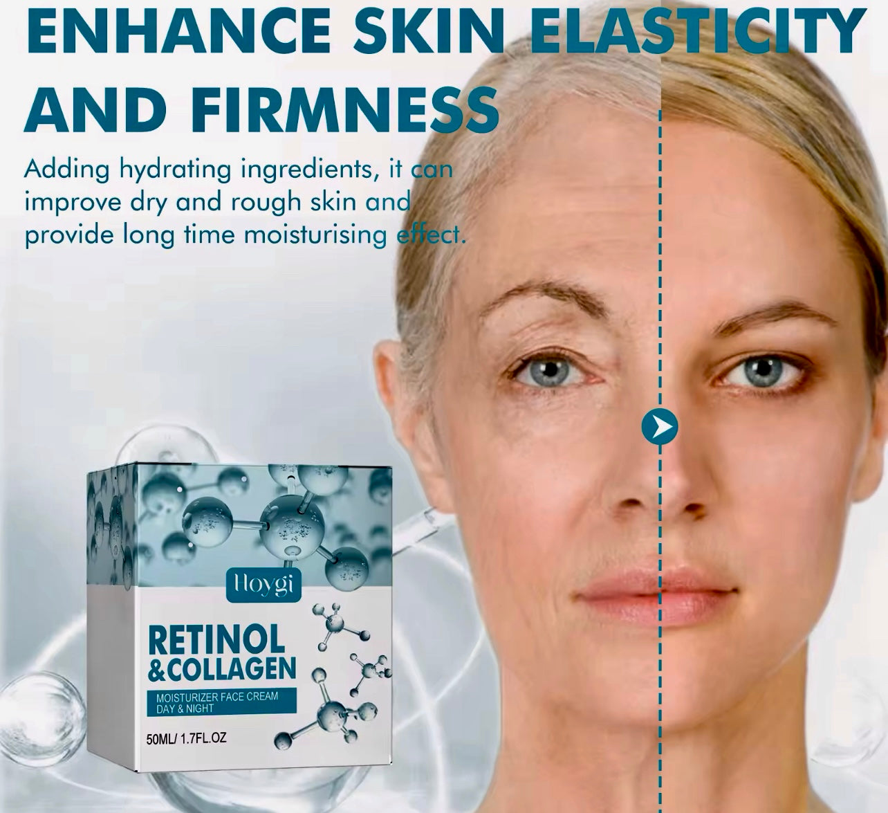 Retinol & Collagen Face Cream Day & Night Moisturizer  Hydrating & Firming