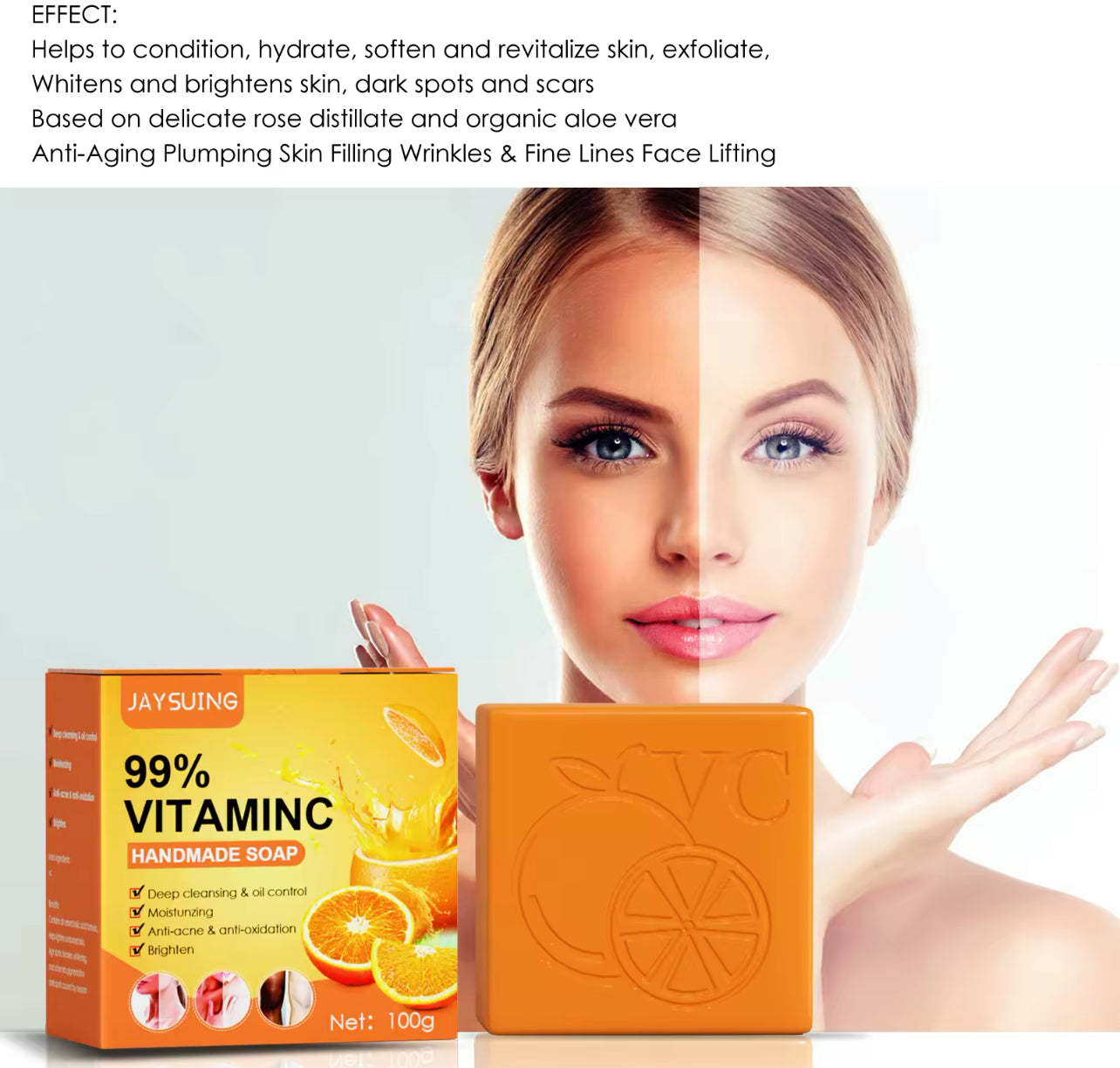 Vitamin C Whitening Soap Deep Cleansing & Brightening