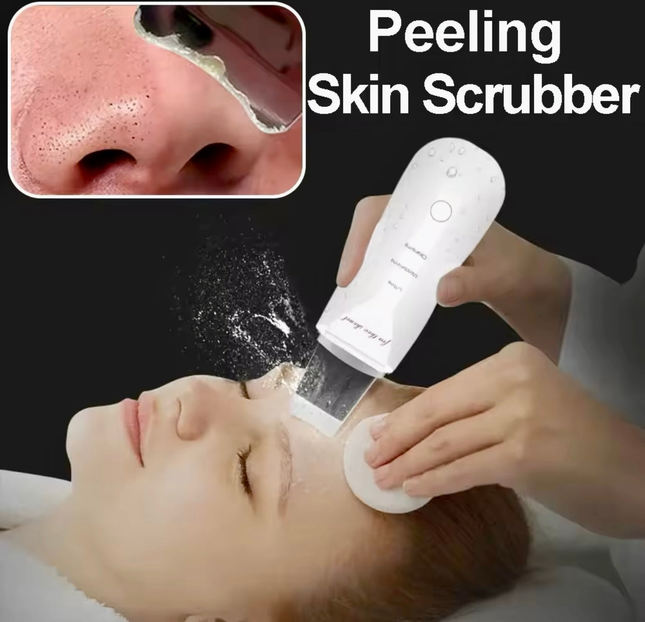 Ultrasonic Skin Scraper Deep Cleaning & Blackhead Remover Facial Spatula