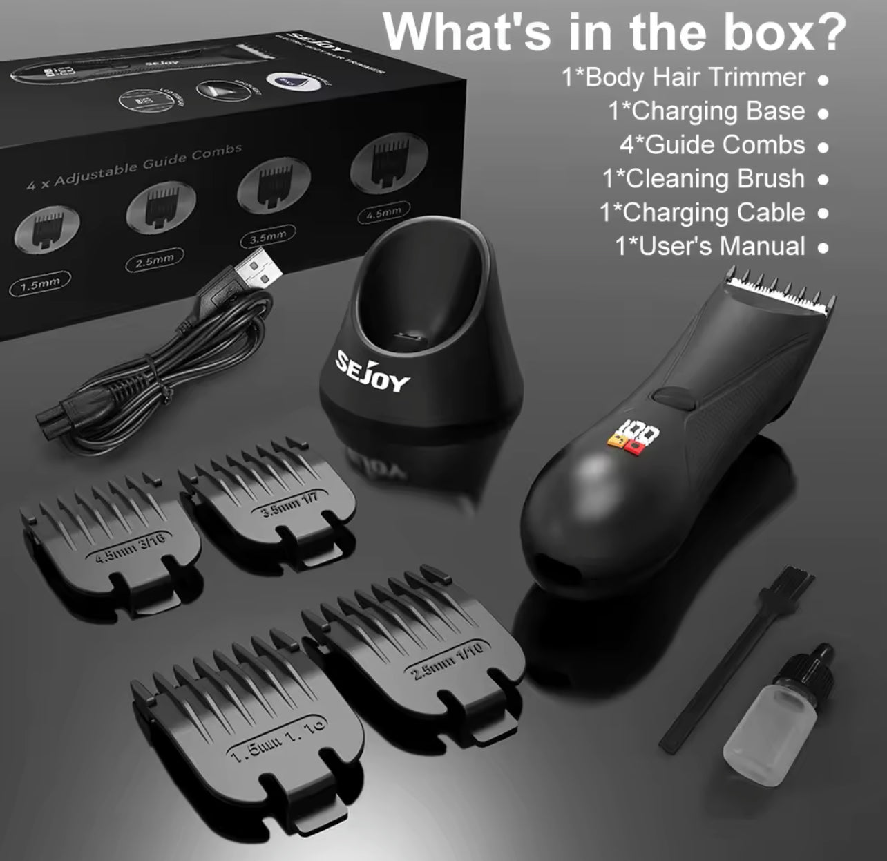Men’s Grooming Kit Electric Hair Trimmer & Body Clipper