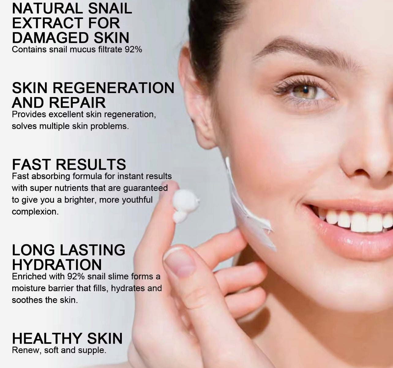 Advanced Snail Face Cream Repairing & Whitening Moisturizer