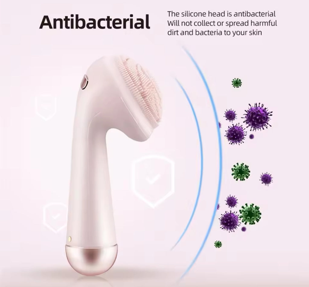 Electric Silicone Facial Cleansing Brush Waterproof Vibration & Massage Tool