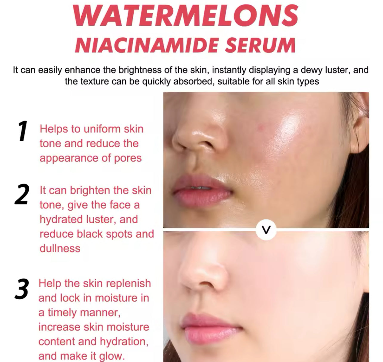 Niacinamide Dew Serum Primer Brightening & Moisturizing Makeup Base