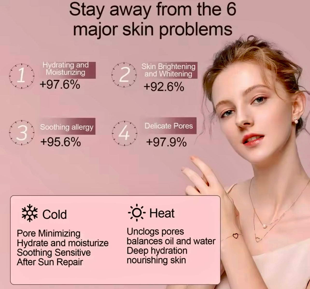 Nano Mist Facial Steamer Hot & Cold Spray for Deep Cleansing & Hydration
