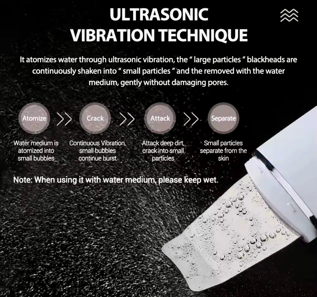 Ultrasonic Skin Scrubber Deep Clean & Facial Lifting Tool