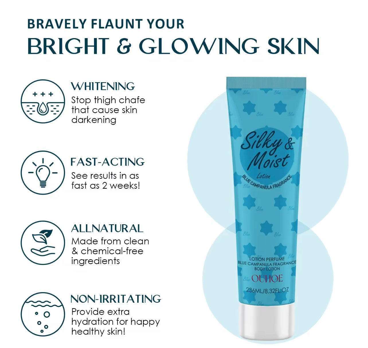 Silky & Moist Whitening Body Lotion Armpit, Knees & Joint Brightening Care
