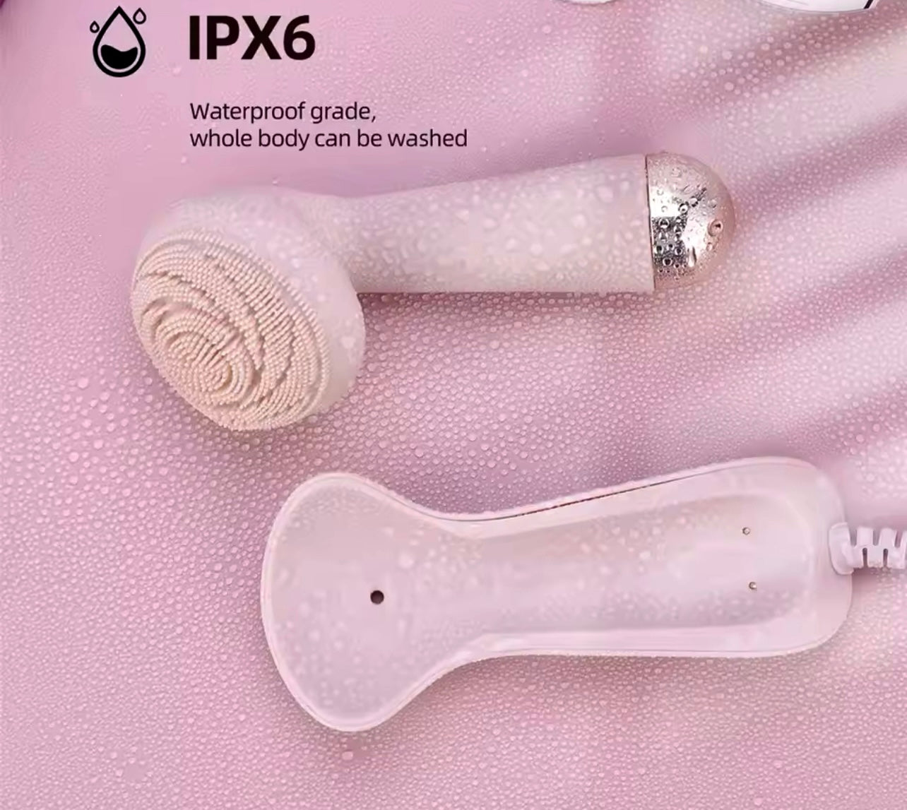 Electric Silicone Facial Cleansing Brush Waterproof Vibration & Massage Tool