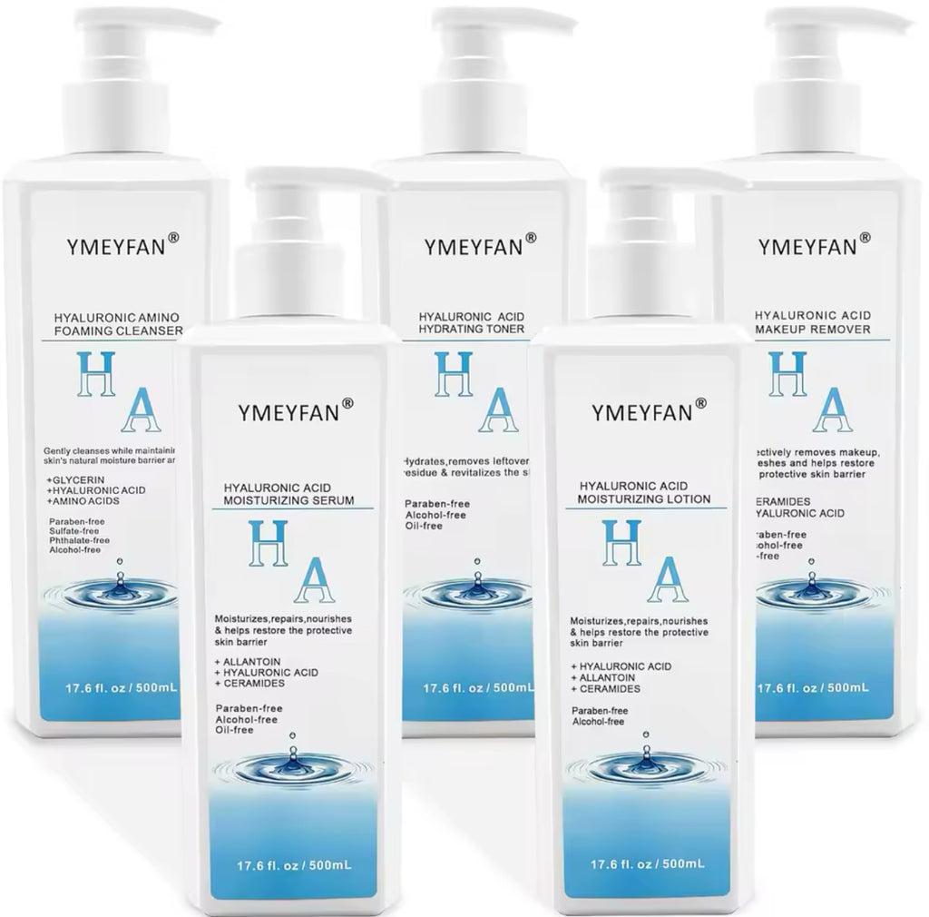 5-in-1 Hyaluronic Acid Skincare Set Professional Spa & Home Use