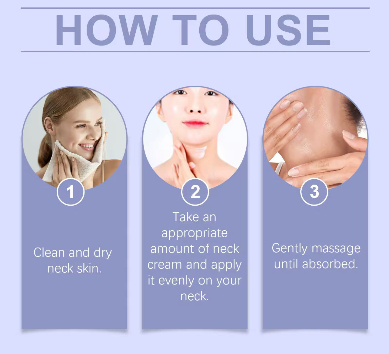 2Pcs Neck Firming & Tightening Cream Hydrating & Wrinkle-Reducing