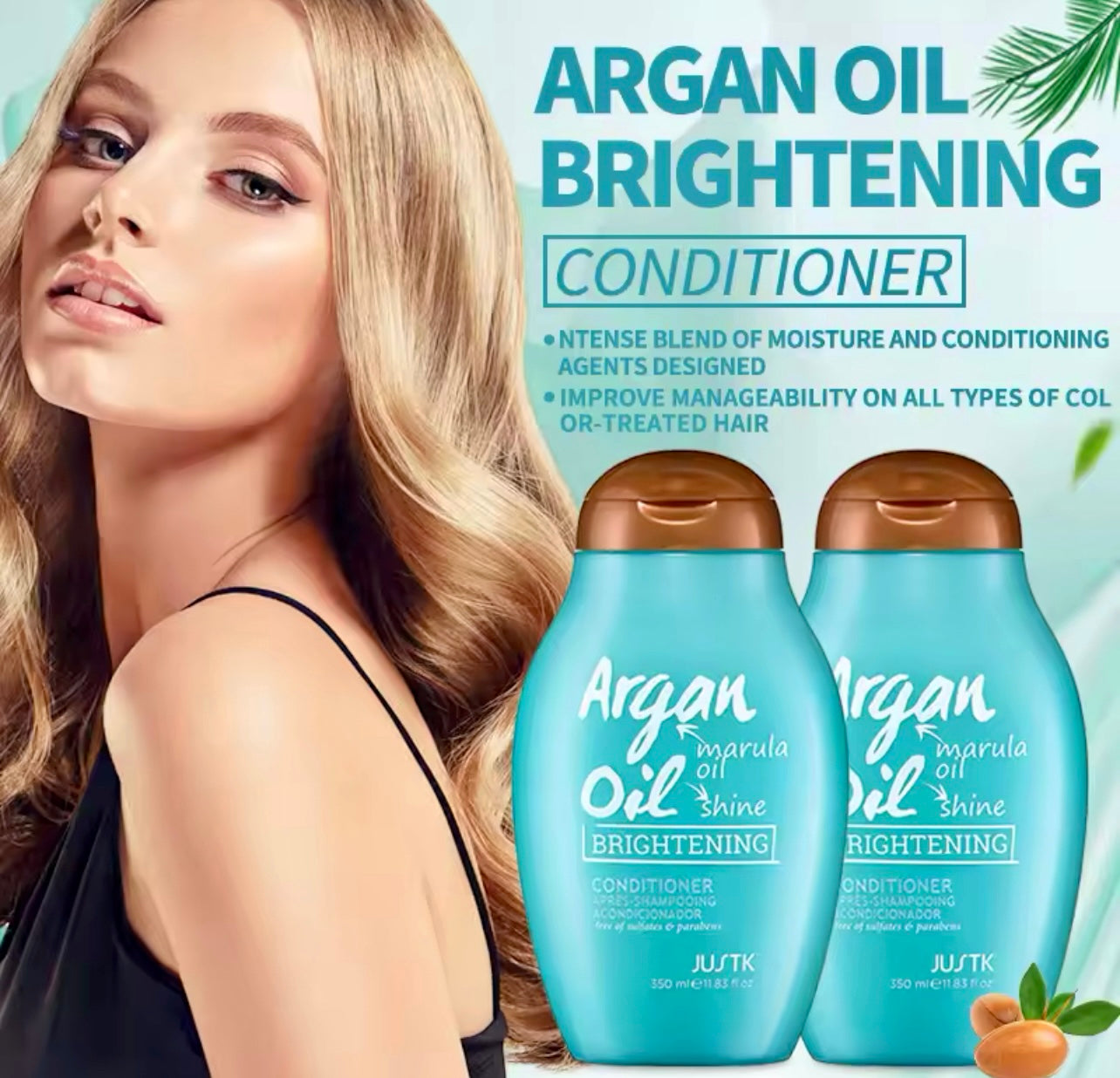 3-Pack Argan Oil Shampoo, Conditioner & Tea Tree Body Wash Set
