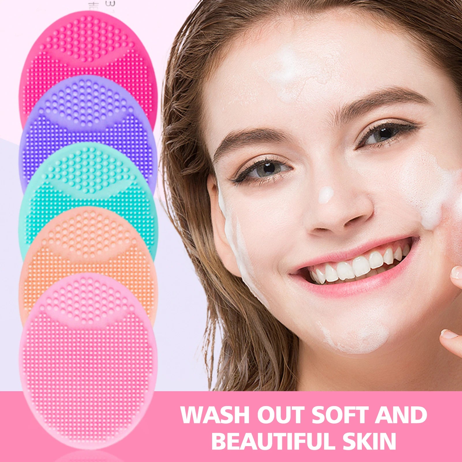 Silicone Face Cleansing Brush – Mini Waterproof Facial Massager & Deep Pore Cleanser for Gentle Skin Care