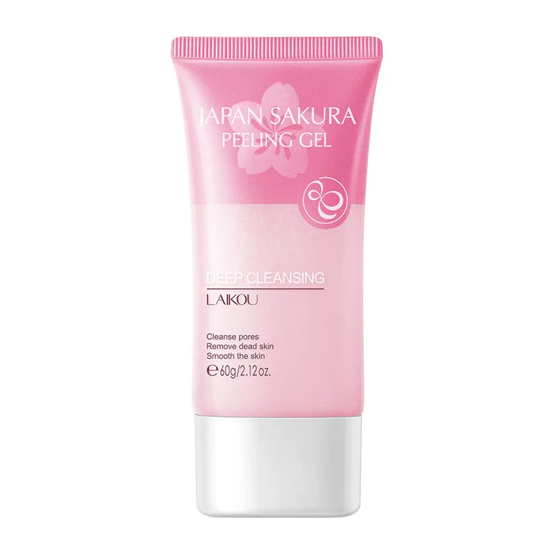 Japan Sakura Peeling Gel – Cherry Blossom Exfoliating Facial Scrub for Deep Cleansing & Smooth Skin