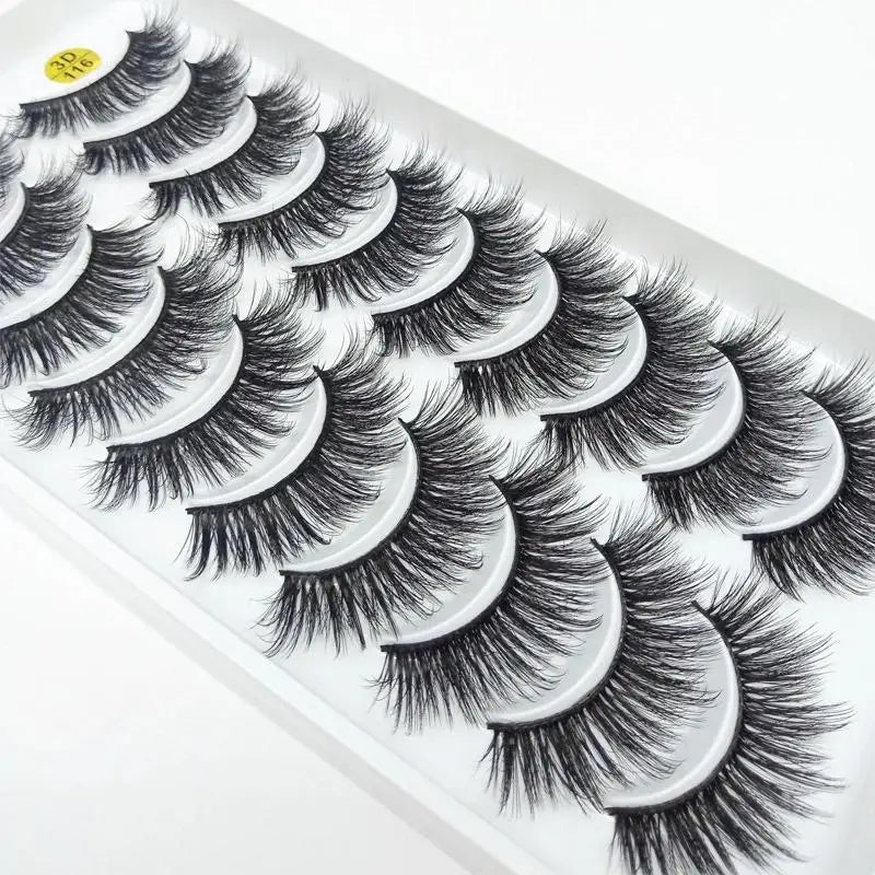 5/10 Pairs 3D Faux Mink Long Natural False Eyelashes – Dramatic & Thick