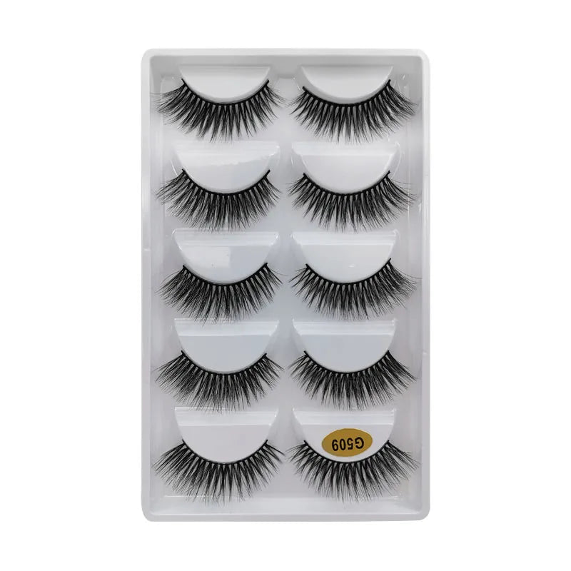 5/10 Pairs 3D Faux Mink Long Natural False Eyelashes – Dramatic & Thick